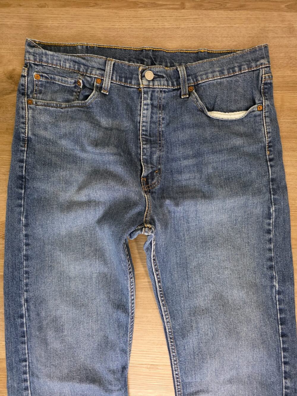 Levi's 513 Slim Straight Jeans Men's 38x30 Blue Medium Wash Denim Pants